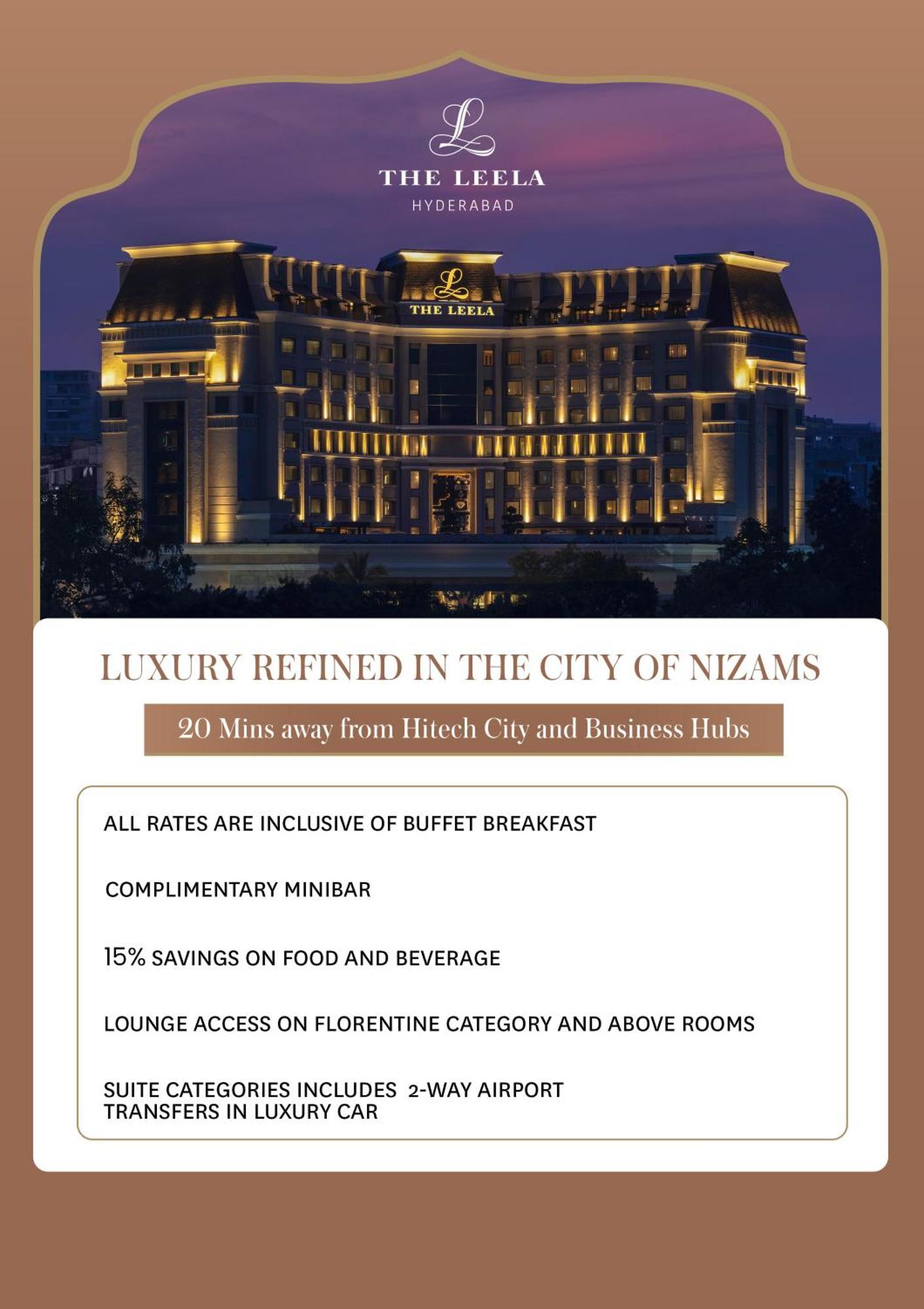The Leela Hyderabad Banjara Hills 호텔 외부 사진